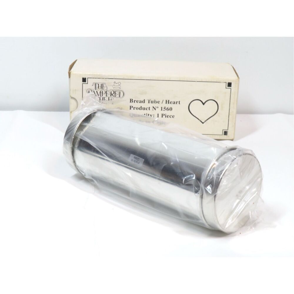 Pampered Chef Bread Tube Heart Shape New in Box Silver